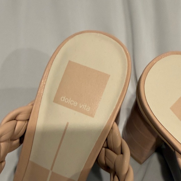 Dolce Vita Nude Braided Heeled Sandals Size 9 NEW WITHOUT BOX - Picture 2 of 7